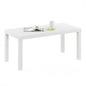Modern Rectangle Coffee Table with 1.8 Inch Thick Tabletop, Classic Side Table for Living Room or Office, White