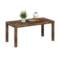 Modern Rectangle Coffee Table with 1.8 Inch Thick Tabletop, Classic Side Table for Living Room or Office, Amber Pine