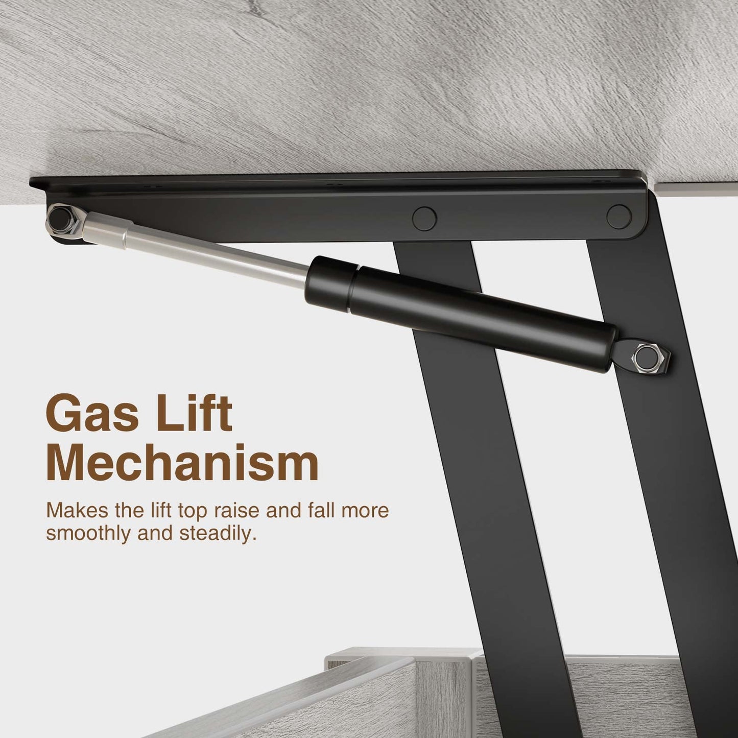 Rolanstar Lift Top Coffee Table – Multi-Function Convertible Table with Drawers & Hidden Compartment, Converts to Dining Table for Living Room or Home Office, Grey