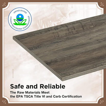 Rolanstar 47.2" Lift Top Coffee Table with Drawers & Hidden Compartment – Retro Wooden Central Table with Adjustable Lift Tabletop for Living Room, Washed Oak