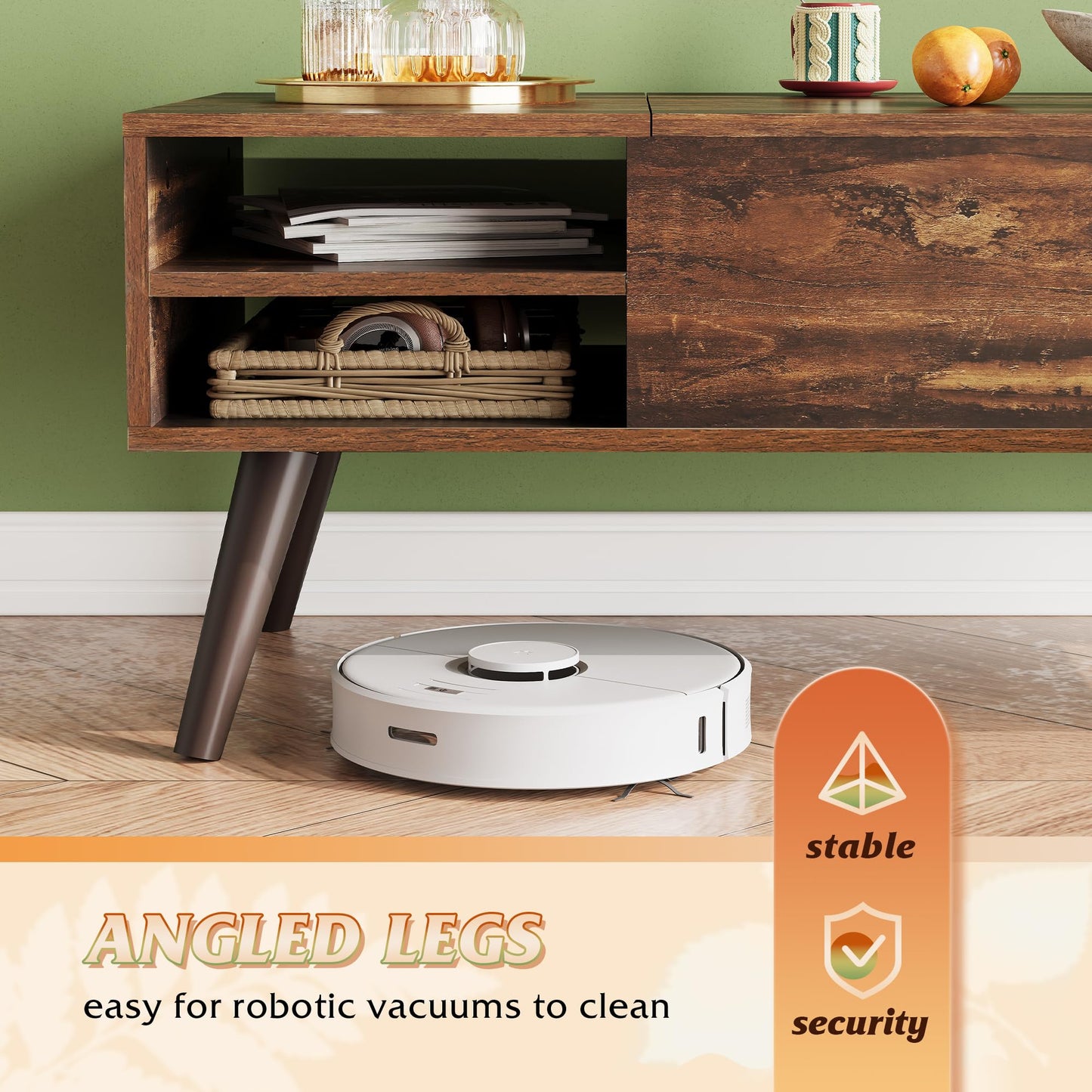 WLIVE Rustic Brown Lift Top Coffee Table – Mid-Century Modern Small Table with Adjustable Shelf & Storage Compartment for Living Room