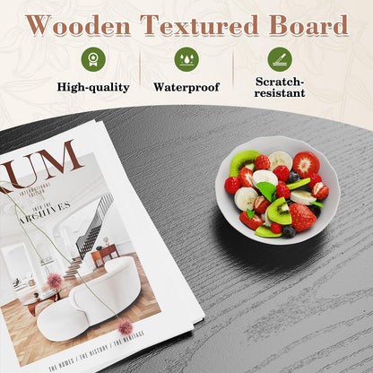 OLIXIS Wood Lift Top Coffee Table – Hidden Compartment & Large Storage Shelf, Convertible Dining Center Table for Living Room or Office, Black