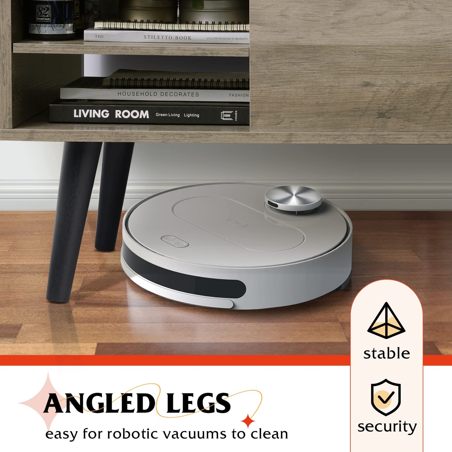 WLIVE Greige Lift Top Coffee Table – Mid-Century Modern Small Table with Adjustable Shelf & Storage Compartment for Living Room