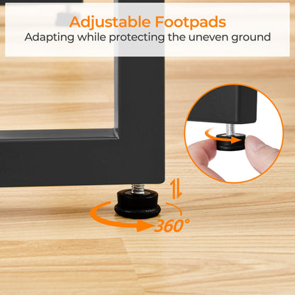 Yaheetech Coffee Table, Tempered Glass Coffee Table, Modern Simple Center Tables w/Geometric-Inspired Design & Metal-Frame & Easy Assembly & Open Storage Shelf for Living Room, Office, Black